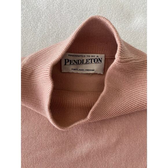 Pendleton Sweater Women’s Medium Pink Soft Stretchy Mock Neck Long Sleeve READ* - Picture 5 of 8